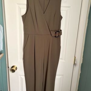 Calvin Klein Olive Jumpsuit with Belt